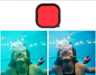 Červený filtr na potápění pro Telesin housing na GoPro Hero 9, 10, 11 a 12