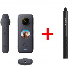 Insta360 ONE X2 - 5,7K, 360, vodotěsná akční kamera + neviditelná selfie tyč ZDARMA