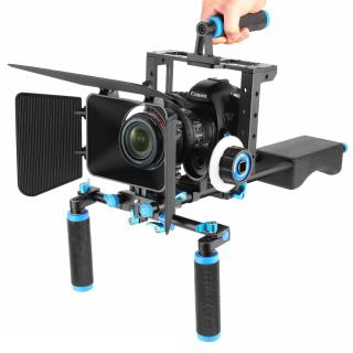 Kamerový DSLR RIG ramenní držák s modulem ostření na rameno