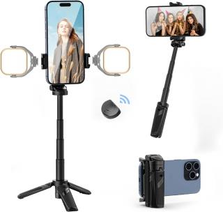Kapesní multifunkční selfie tyč se stativem, madlem do ruky, otočná i na výšku