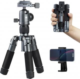 Kvalitní cestovní ALU mini stativ SIRUI 18-52cm pro telefony i foťáky, do 10kg, Arca Swiss, panorama hlava