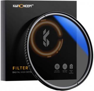 Otočný polarizačný slim CPL filtr - K&F Concept Pro - Optické sklo a hliníkový rám 37-82 mm Průměr filtru: 67 mm