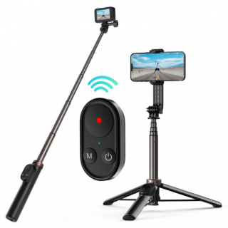 Speciální selfie tyč se stativem pro akční kameru i mobil s ovládáním GoPro 13, 12, 11, 10, 9, 8 i telefonu