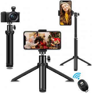 Stativ na telefon nebo foťák se selfie tyčí a dálkovým ovladačem 10-35 cm