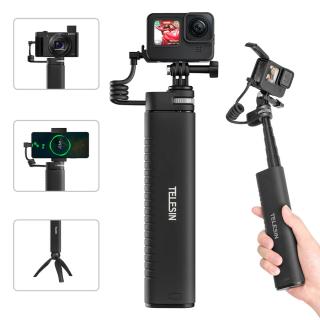 USB-C 90cm selfie tyč s powerbankou 10000mAh pro GoPro, DJI action, Telefony, kamery, neviditelná pro Insta360 a další