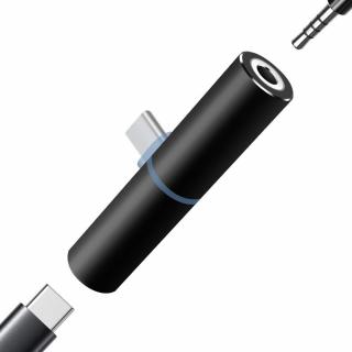 USB-C adaptér na mikrofon a napájení vhodný pro stabilizátory telefonů