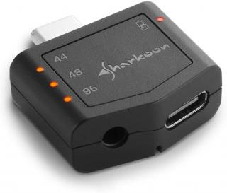 USB-C - aktivní audio adaptér DAC pro 3,5mm TRRS Jack včetně nabíjení - zesilovač - vysoká kvalita zvuku