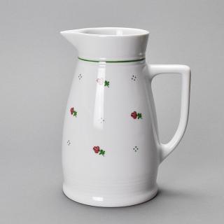 Babiččin porcelán - červené kvítky - džbán- 1l
