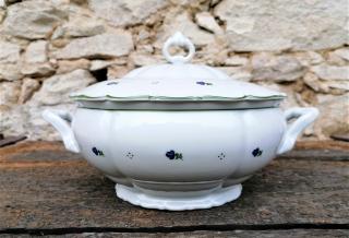 Babiččin porcelán - modré kvítky - polévková mísa  - 2,5 l