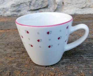 Babiččin porcelán - růžokvítky - porcelánový  šálek na espresso _140 ml