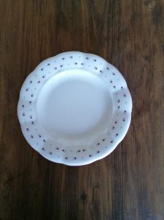 Babiččin porcelán - růžokvítky - tlustostěnný dezertní talíř - 19 cm