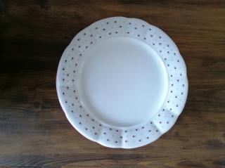 Babiččin porcelán - růžokvítky - tlustostěnný mělký talíř - 26 cm