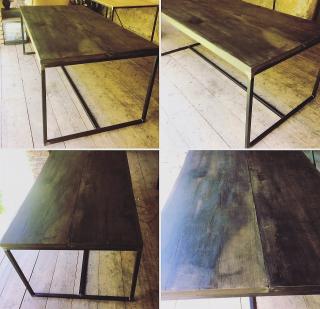 Jídelní stůl - dřevo a kov