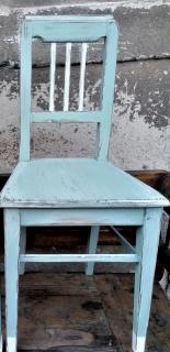 MENTOLKA A FAZOLKA - venkovské židle v jarní zeleni označení: MENTOLKA