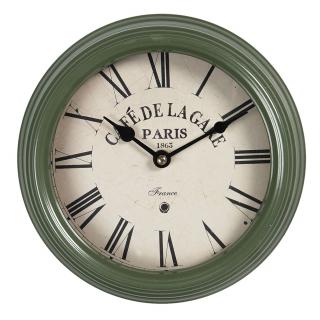 Vintage nástěnné hodiny s římskými číslicemi Cafe De La Gare – Ø 22*7 cm
