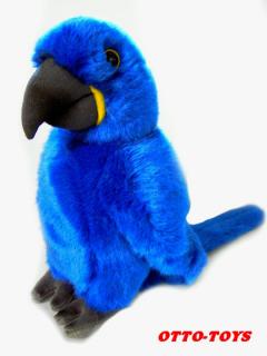 Plyšový papoušek modrý 25cm