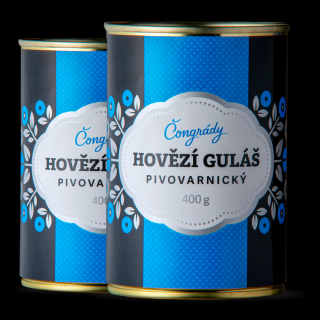 Hovězí pivovarnický guláš Čongrády 400g plechovka