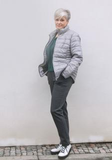 Dámské slim fit kalhoty Antracit Velikost: M/L