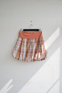 Letní balonová sukně Jemná kostka - Výprodej