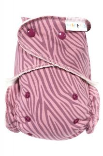 BIO Kalhotková plenka (M) - Růžová zebra PAT
