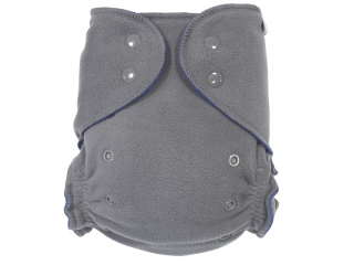 Fleecové svrchní kalhotky (M) - Šedé PAT, modrý vnitřek
