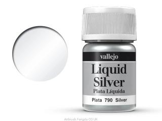 Barva Vallejo Liquid 70790 Silver (Alcohol Based) (35ml)