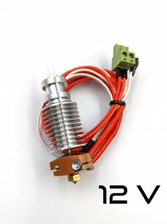 HotEnd s měděným heatblockem pro MK2/MK3 PTFE tryska 0,4 mm 12V