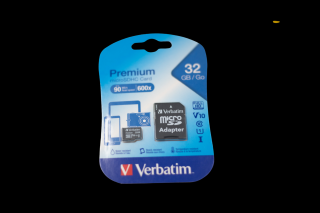 Micro paměťová karta SDHC 32 GB PREMIUM UHS-I (U1) + adaptér Verbatim
