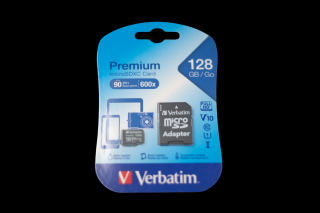 Micro paměťová karta SDXC 128 GB PREMIUM UHS-I (U1) + adaptér Verbatim