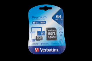 Micro paměťová karta SDXC 64 GB PREMIUM UHS-I (U1) + adaptér Verbatim