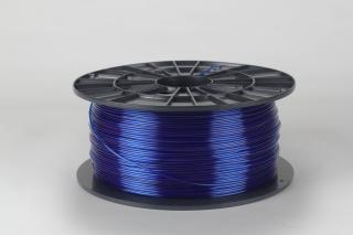 PET-G tisková struna modrá transparentní 1,75 mm 1kg Filament PM