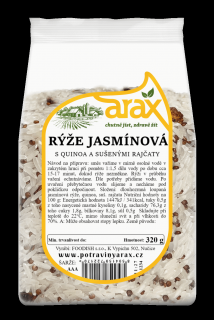 Rýže jasmínová s quinoa a sušenými rajčaty Gramáž: 320 g