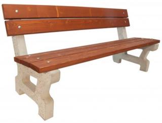 Betonová lavička Golem Délka latí: 1750 mm, Typ ukotvení: dlouhé (k zabetonování), Typ betonu: hladký