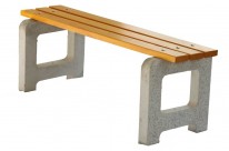 Betonová lavička Max Délka latí: 1500 mm, Typ ukotvení: dlouhé (k zabetonování), Typ betonu: hladký