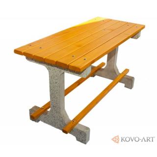 HTI Betonový stůl Parkový T1001 Délka latí: 1500 mm, Typ ukotvení: dlouhé (k zabetonování), Typ betonu: hladký