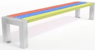 HTI Dětská lavička Edita DL1008 Délka latí: 1500 mm, Typ ukotvení: dlouhé (k zabetonování), Barva konstrukce: zinek