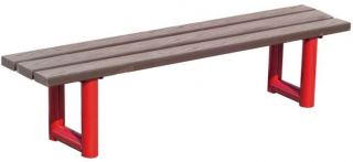 HTI Lavička Strada s plastem KA-R1008 Délka latí: 1500 mm, Typ ukotvení: dlouhé (k zabetonování), Barva konstrukce: bílá komaxit (RAL 9003)