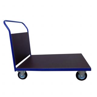HTI Plošinový vozík 1100x700 - s boční deskou - 500 kg - Pryžová kola