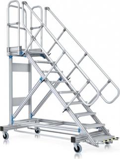 HTI Schody s plošinou, ERGO-Stop - 60°, 800 mm, 7 stupňů| 40255096