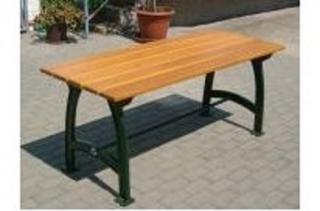 Kovo-ART Litinový stůl Park Délka latí: 1500 mm, Barva konstrukce: černá komaxit (RAL 9005)