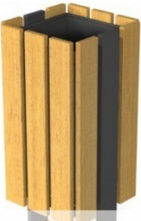 Kovo-ART Venkovní odpadkový koš Admiral Typ ukotvení: dlouhé (k zabetonování), Barva konstrukce: bílá komaxit (RAL 9003)