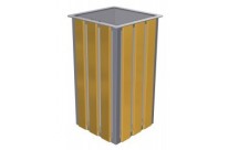 Kovo-ART Venkovní odpadkový koš Lux Typ ukotvení: dlouhé (k zabetonování), Barva konstrukce: hnědá komaxit (RAL 8017)