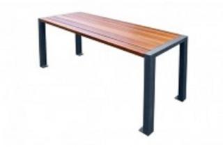 Kovový stůl Centrum Typ ukotvení: dlouhé (k zabetonování), Barva konstrukce: kovářská čerň
