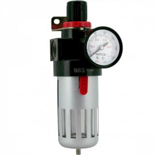 Regulátor tlaku vzduchu 1/2 , max. 0,93MPa, s filtrem (90ccm) - YT-2383
