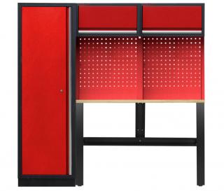 Sestava PROFI RED dílenského nábytku 1960 x 465 x 2000 mm - RTGS1300NC