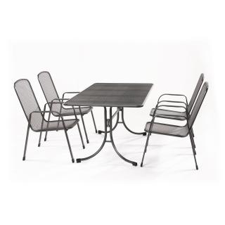 Zahradní stůl z tahokovu + 4 židle MWH Bani 4+