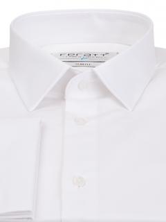 Pánská košile FERATT F-LINE bílá SLIM manžetové knoflíčky Velikost: XXL
