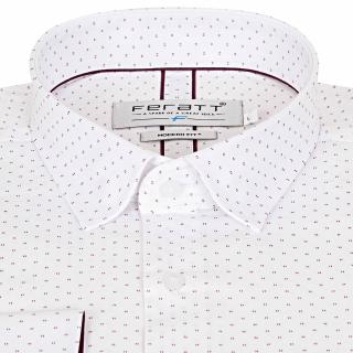 Pánská košile FERATT NICO modern bordó vzor Velikost: L