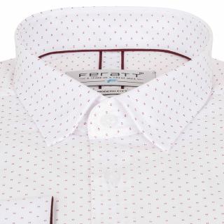 Pánská košile FERATT NICO modern červený vzor Velikost: S