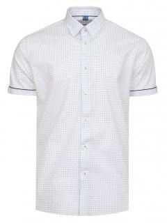 Pánská košile s krátkým rukávem TOBIAS REGULAR bílá Velikost: L